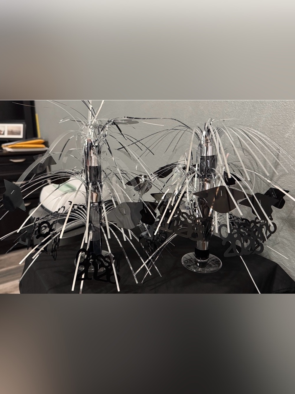 Black & Silver Graduation Tabletop Decorations